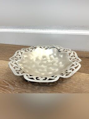 WMF IKORA Silverplate Bowl Pierced Edge Germany Decorative Serving Dish